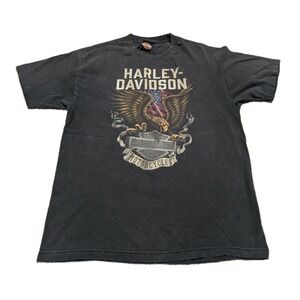 Vintage Harley Davidson Men's Large Black T-Shirt  Freize O'fallon IL
